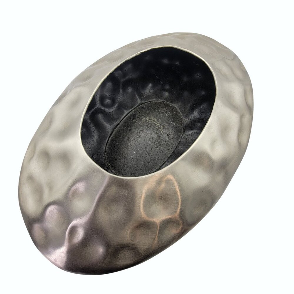 Hammered Aluminum Low Profile Planter - Picture 2 of 4